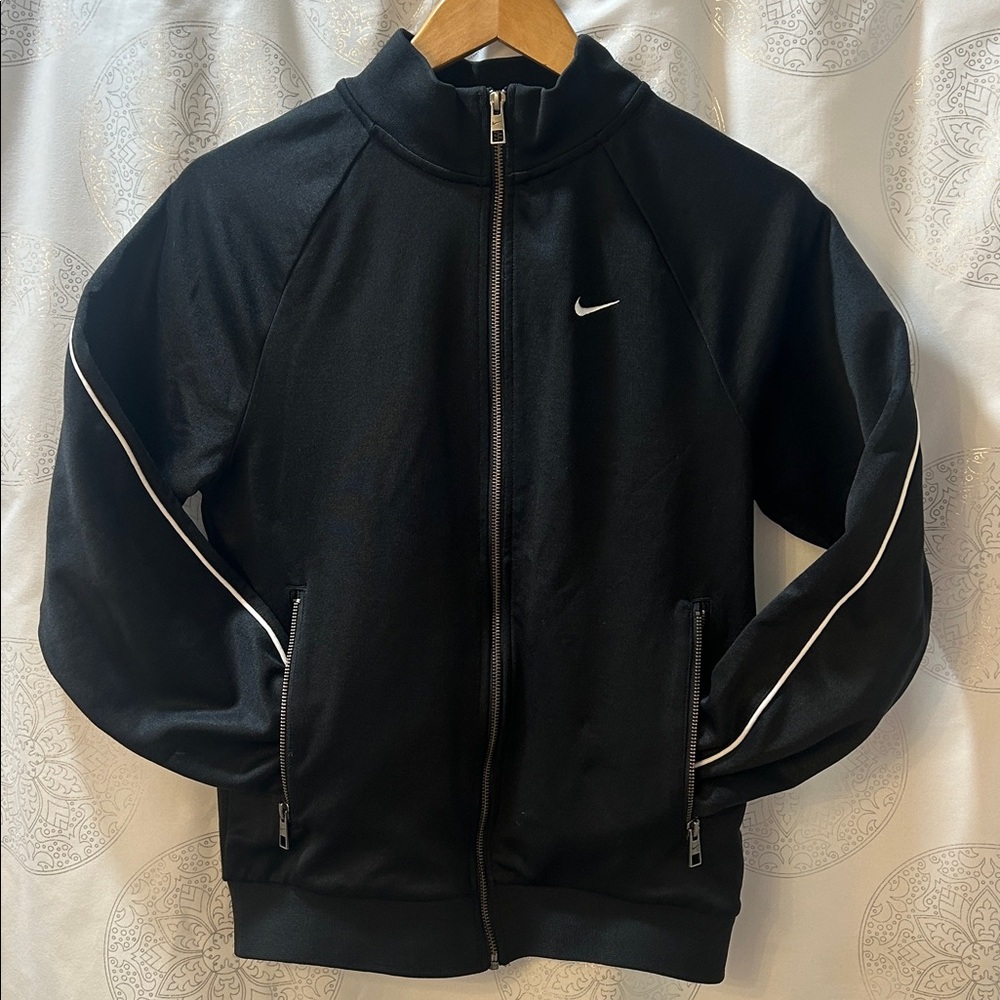 Vintage Y2K Nike Black Full-Zip Track Soccer Football Jacket Men’s XS